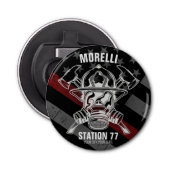 Douanenaam Brandweerpost Button Flesopener (Voorkant)