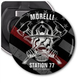 Douanenaam Brandweerpost Button Flesopener