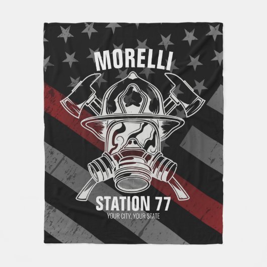 Douanenaam Brandweerpost Fleece Deken (Voorkant)