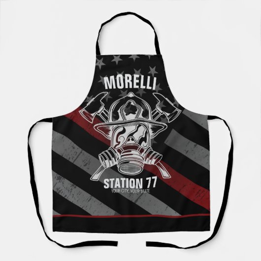 Douanenaam Brandweerpost Schort (Voorkant)