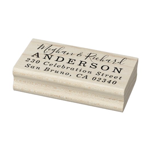 Douanenaam Bruid & bruidegom Bruiloft Retouradres Rubberstempel (Stempel)