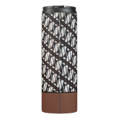 Douanenaam Bruin Wit Java Ethnik Batik Thermosbeker (Achterkant)