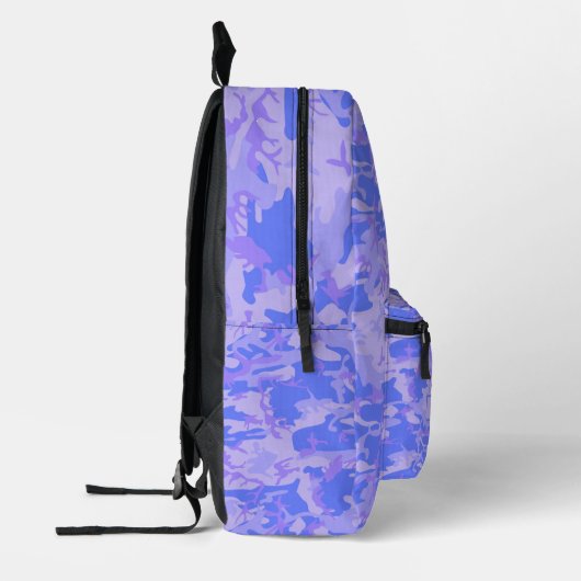 Douanenaam Camouflage Pastel Blauw Abstract Bedrukte Rugzak (Links)
