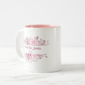 Douanenaam CPA Accountant Bloemen Roos Tweekleurige Koffiemok (Voorkant links)