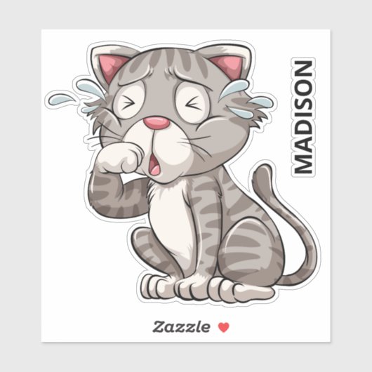 Douanenaam Cruing Cat Sticker (Vel)