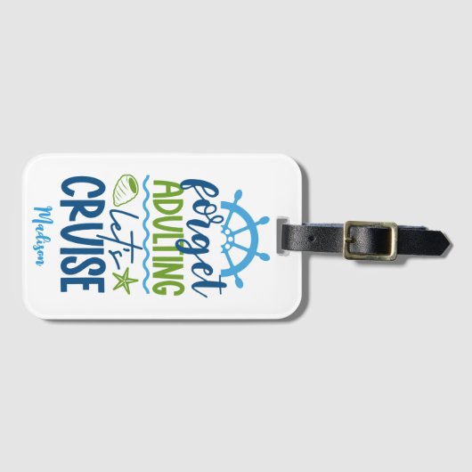 Douanenaam Cruise Bagagelabel (Voorkant (horizontaal))