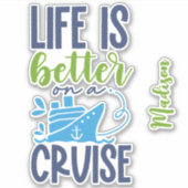 Douanenaam Cruise Sticker (Voorkant)