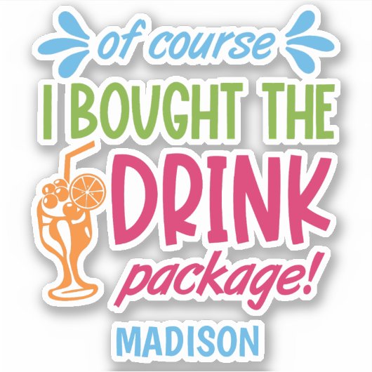 Douanenaam Cruise Sticker (Voorkant)