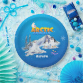 Douanenaam Cute Arctic Animals        Papieren Bordje (Feest)