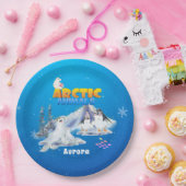 Douanenaam Cute Arctic Animals        Papieren Bordje (Feest)