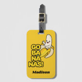 Douanenaam Cute Banana Bagagelabel (Voorkant (verticaal))