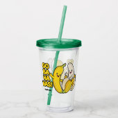 Douanenaam Cute Bananas Acryl Drinkbeker (Achterkant)