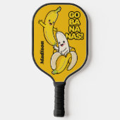 Douanenaam Cute Bananas Pickleball Paddle (Achterkant)