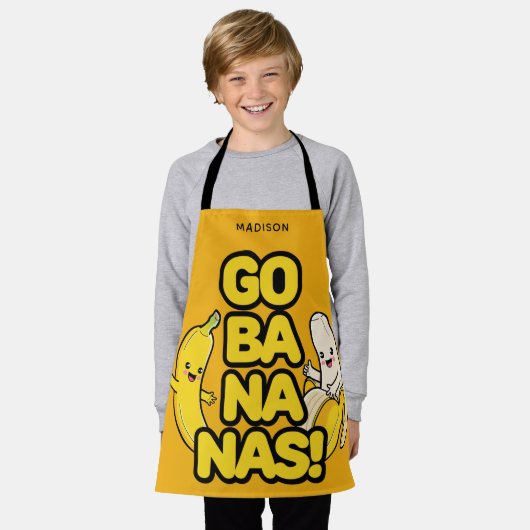 Douanenaam Cute Bananas Schort (Gedragen)