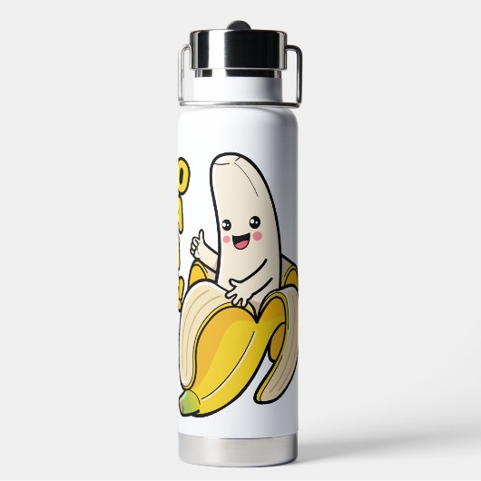 Douanenaam Cute Bananas Waterfles (Achterkant)