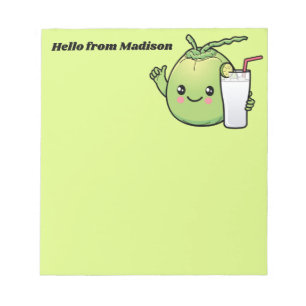Douanenaam Cute Coconut Notitieblok