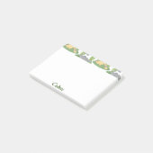 Douanenaam Cute Funny Animal Dinosaur Pattern Post-it® Notes (Schuin)