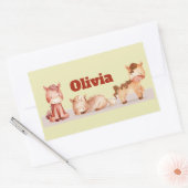 Douanenaam Cute Little Horse Animal Rechthoekige Sticker (Envelop)