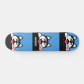 Douanenaam Cute Siberian Husky Persoonlijk Skateboard (Horizontaal)