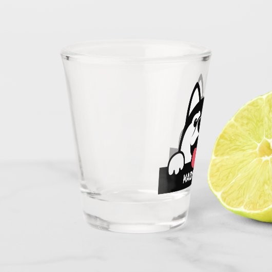 Douanenaam Cute Siberian Husky Shot Glas (Links)