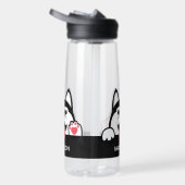 Douanenaam Cute Siberian Husky Waterfles (Rechts)