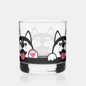 Douanenaam Cute Siberian Husky Whisky Glas (Rechts)