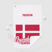 Douanenaam Denemarken Vlag Golfhanddoek (Insitu)