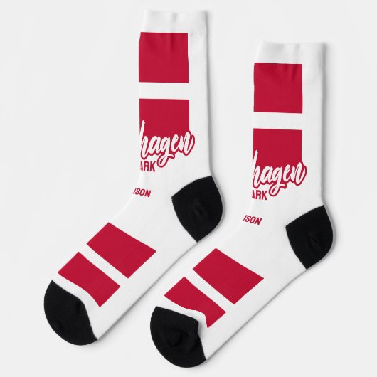 Douanenaam Denemarken Vlag Sokken (Links)