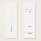 Douanenaam Eenvoudige Chique Kleding Hang Label Mini Visitekaartjes (Voorkant /achterkant)