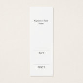 Douanenaam Eenvoudige Chique Kleding Hang Label Mini Visitekaartjes (Achterkant)