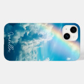 Douanenaam Esthetische Regenboog en Wolken Case-Mate iPhone Case (Achterkant (horizontaal))
