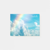 Douanenaam Esthetische Regenboog en Wolken Post-it® Notes (Voorkant)