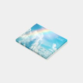 Douanenaam Esthetische Regenboog en Wolken Post-it® Notes (Schuin)