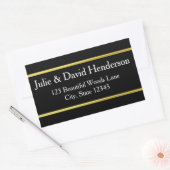 Douanenaam Faux Goud Grensadres Rechthoekige Sticker (Envelop)