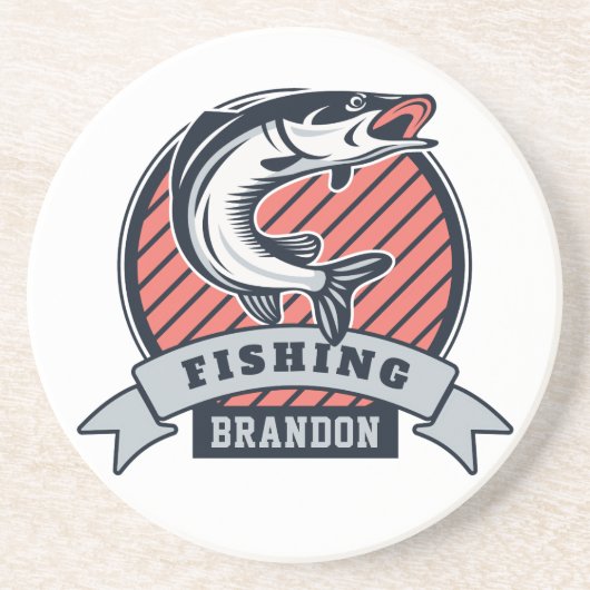 Douanenaam Fisher sandstone onderzetter (Voorkant)