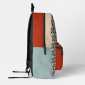 Douanenaam Floral Japans Patroon Bedrukte Rugzak (Links)