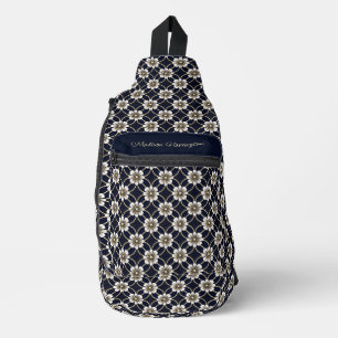 Douanenaam Floral Japans Patroon Sling Bag