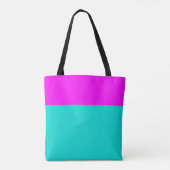 Douanenaam Funky Kleurrijke Kat Paarse Blauwgroen Tote Bag (Achterkant)