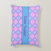 Douanenaam Geometrisch Vierkant & Diamant Accent Kussen (Achterkant (Verticaal))