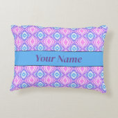 Douanenaam Geometrisch Vierkant & Diamant Accent Kussen (Achterkant)