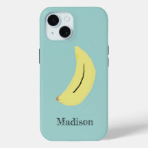 Douanenaam geschilderd banaan op blauw