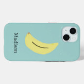 Douanenaam geschilderd banaan op blauw Case-Mate iPhone case (Achterkant (horizontaal))