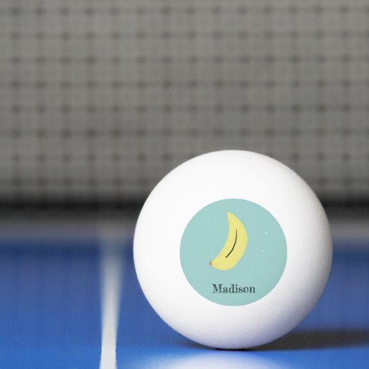 Douanenaam geschilderd banaan op blauw pingpongbal (Net)