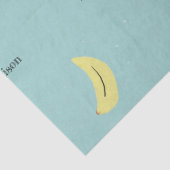 Douanenaam geschilderd banaan op blauw tissuepapier (Detail)
