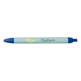 Douanenaam geschilderd banaan op blauw zwarte inkt pen
