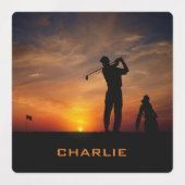 douanenaam Golfer Sunset Labels (Design 1)