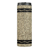 Douanenaam Gouden Glitter Crayon Thermische Tumble Thermosbeker (Achterkant)