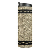 Douanenaam Gouden Glitter Crayon Thermische Tumble Thermosbeker (Geroteerd rechts)