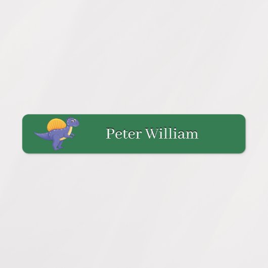 Douanenaam Grappige Dinosaurus, bladeren 1e klas Labels (Design 1)