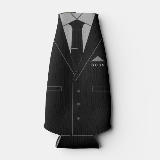 Douanenaam Grappige Fles Koeler Zakelijk Kostuum (Voorkant)